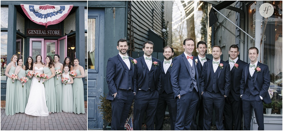 bridal party in downtown point pleasant new jersey wedding