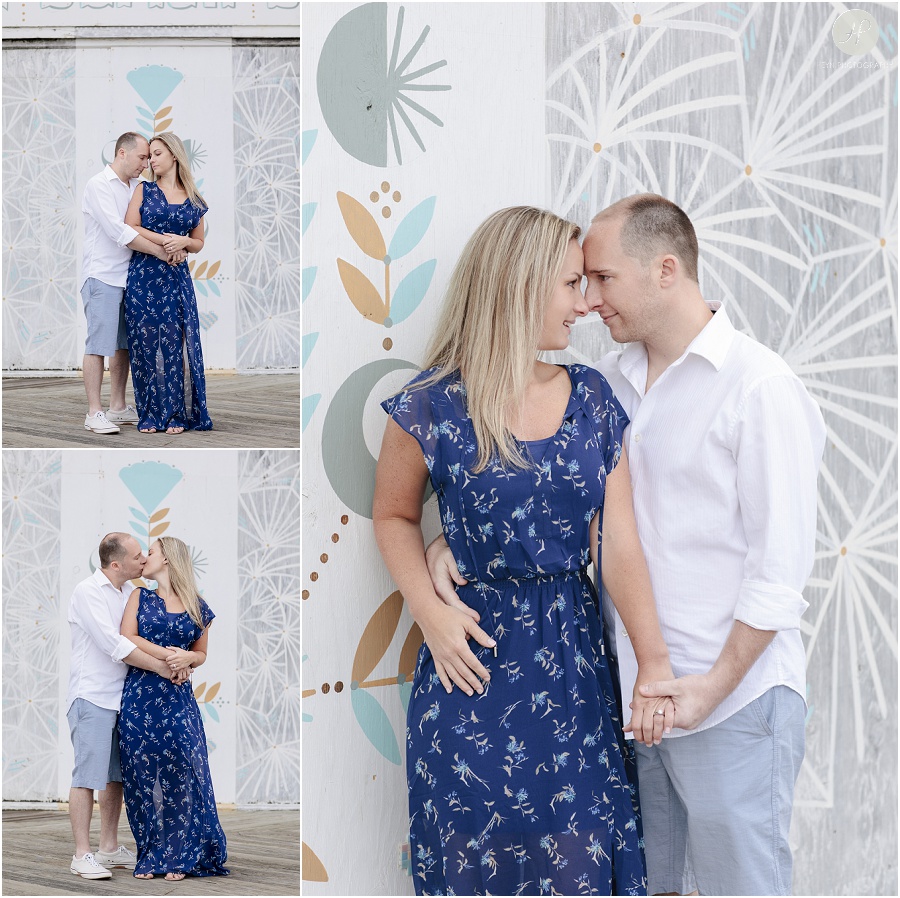 couple in Asbury Park engagement session jersey shore 