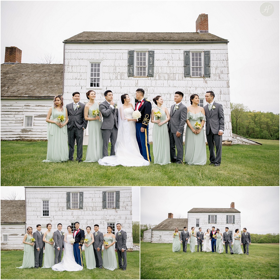 bridal party at the craig house wedding in new jersey 