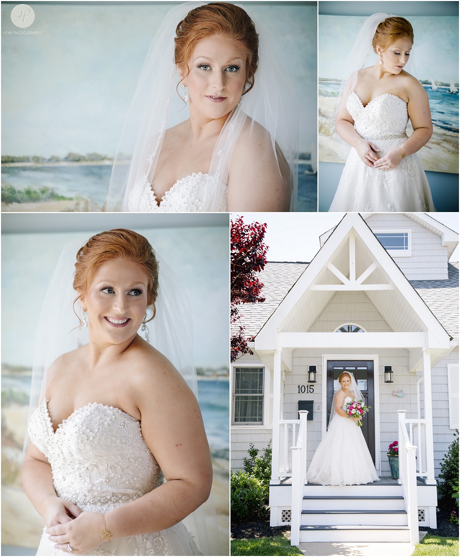 bridal portraits at clarks landing yacht club wedding 