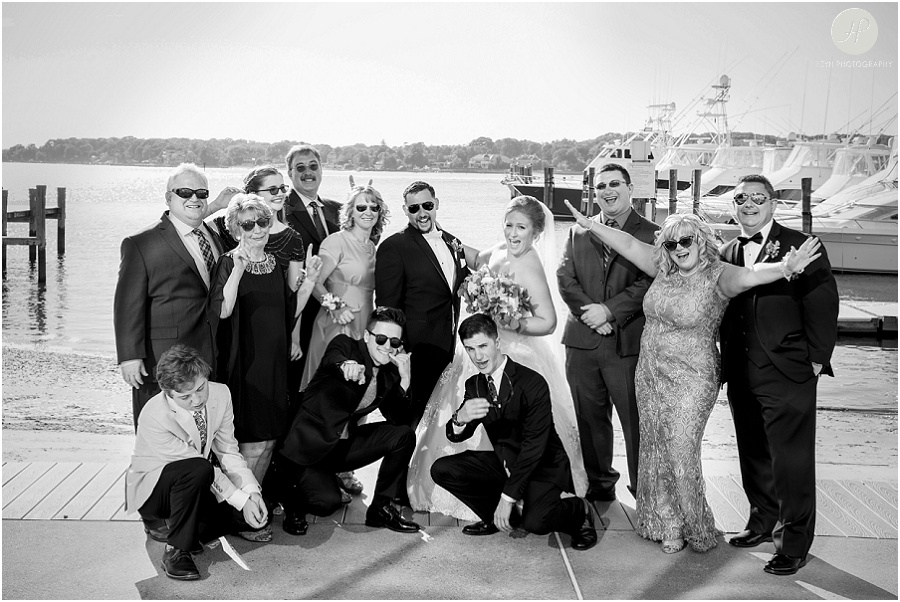 funny family portrait at clarks landing yacht club