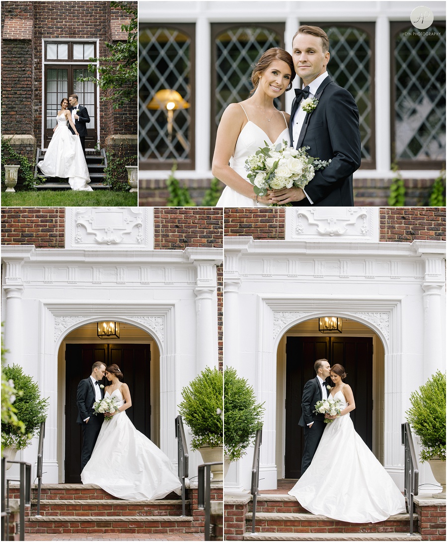 bride and groom in downtown spring lake at clarks landing yacht club wedding 