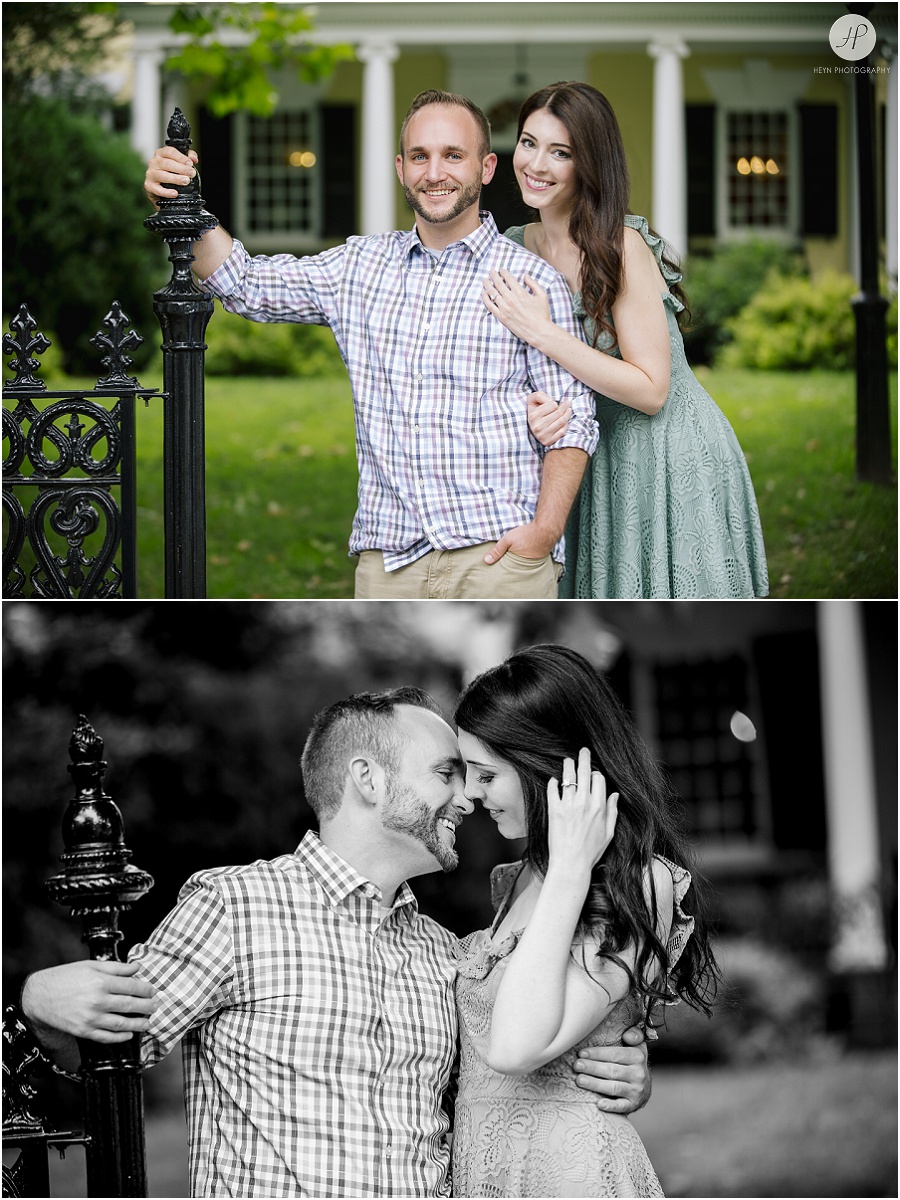 couple in Princeton university engagement session