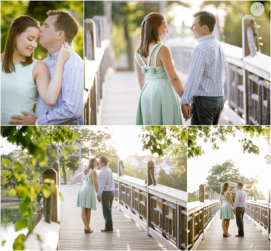 couple in park at spring lake engagement session