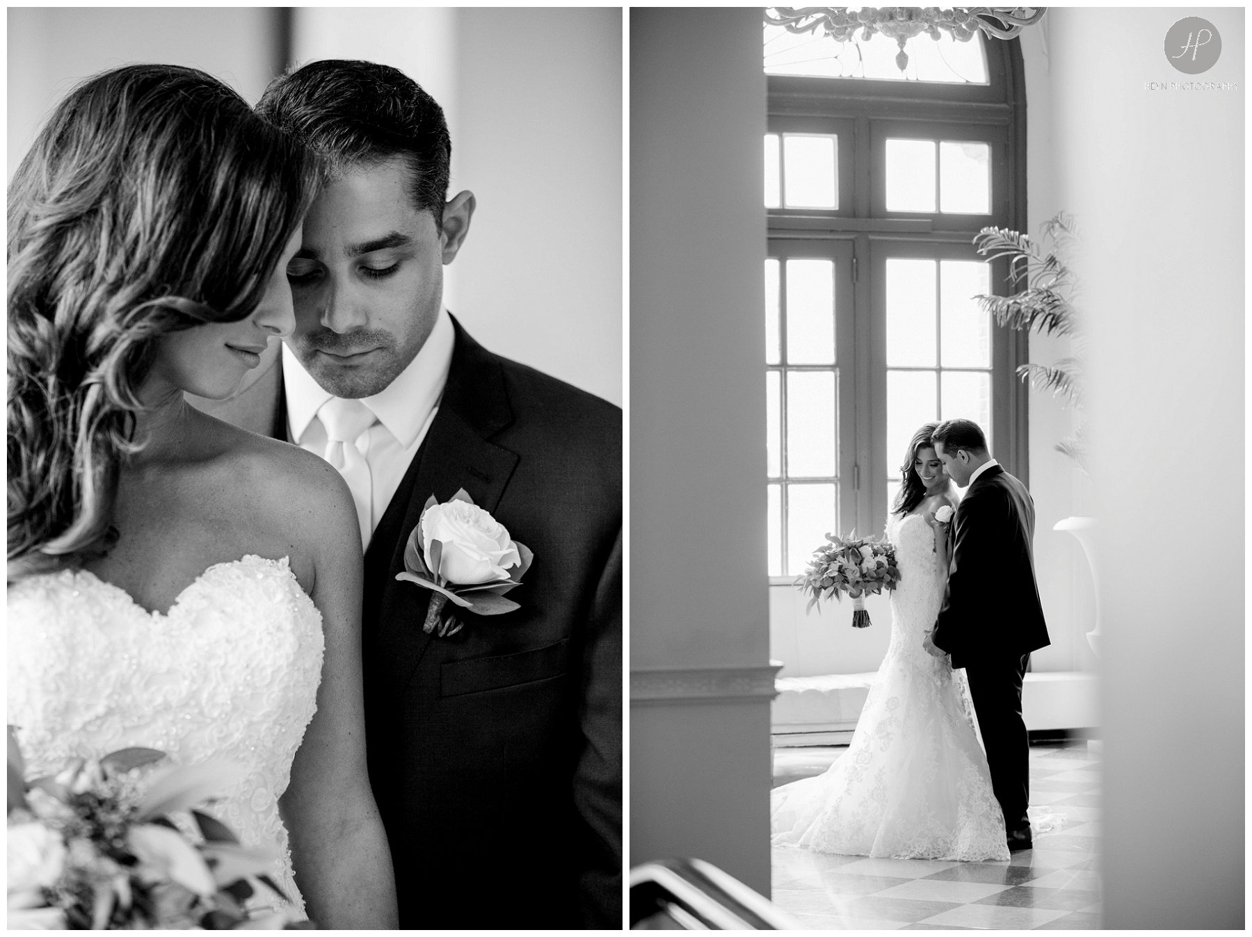 bride and groom at berkeley hotel at edgewater beach club wedding in new jersey