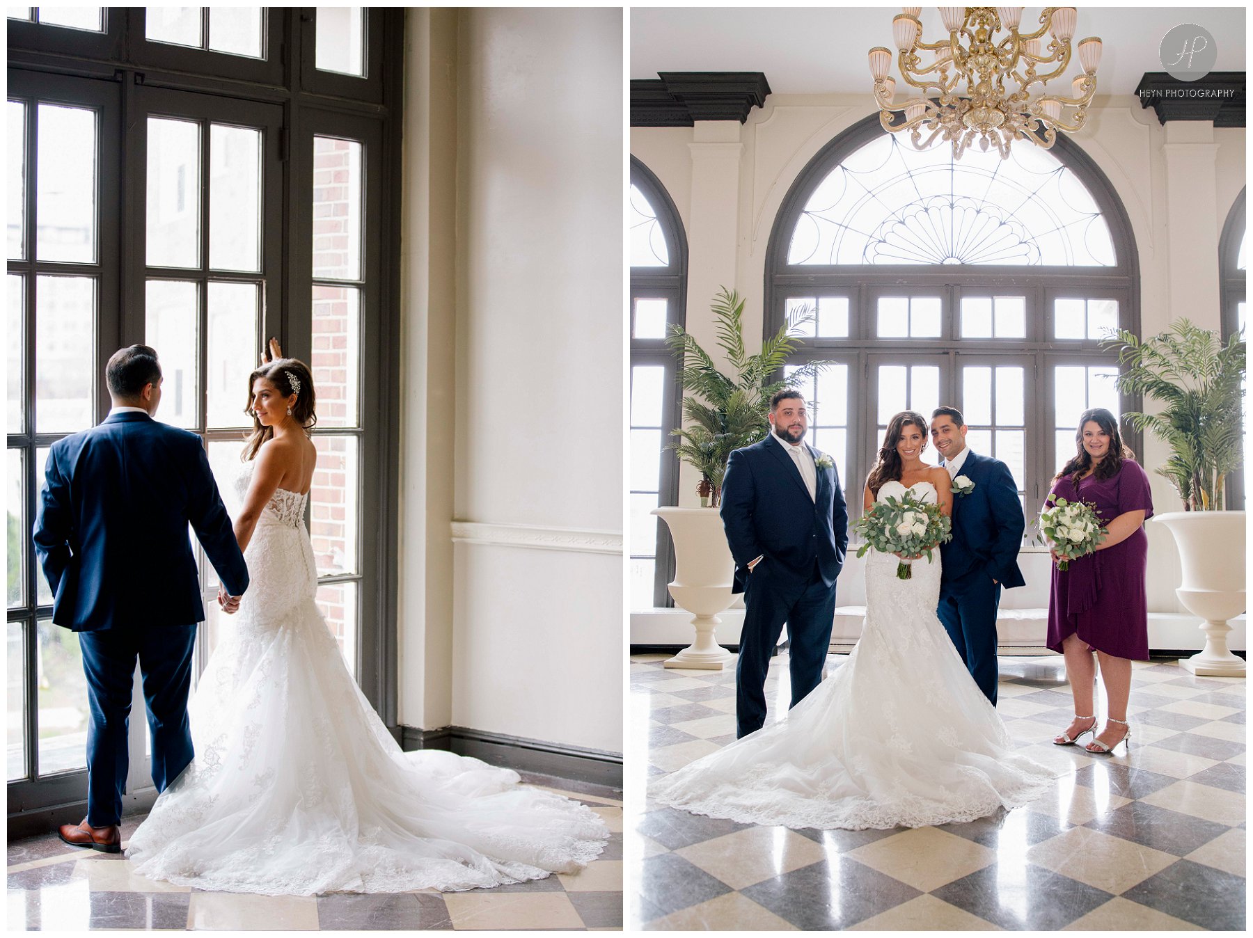 bride and groom at berkeley hotel at edgewater beach club wedding in new jersey