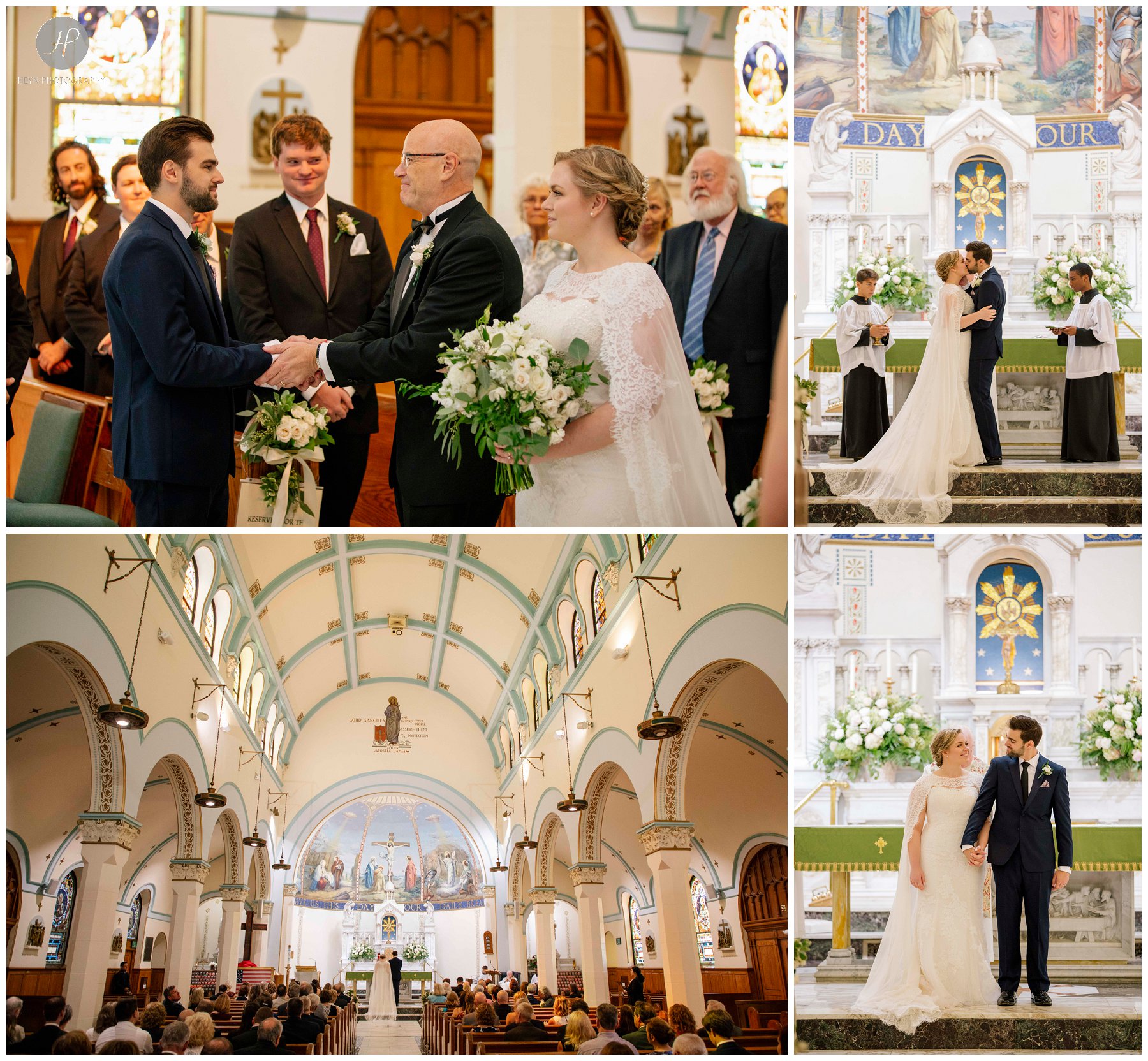 church ceremony before molly pitcher inn wedding in new jersey 