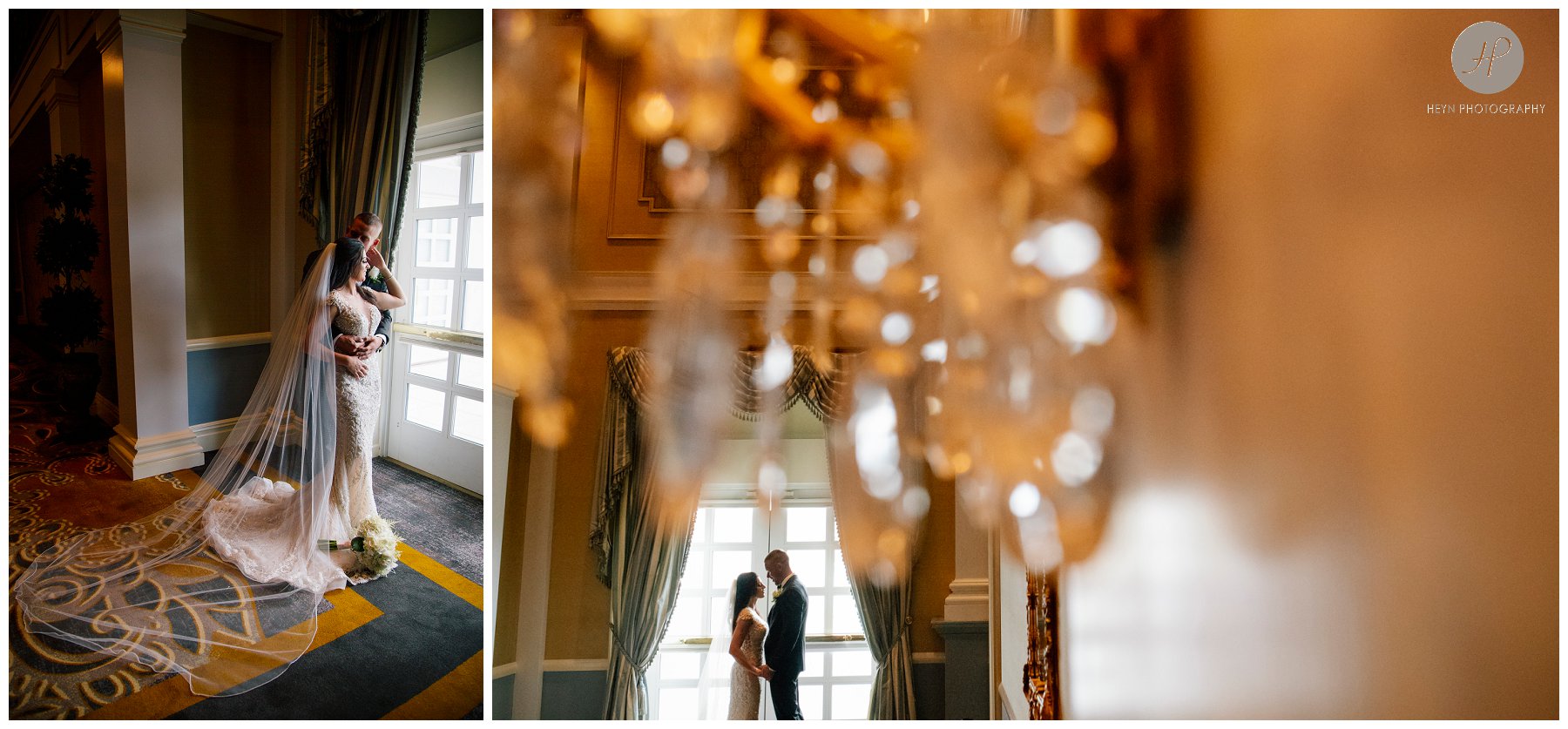 indoor bride and groom romantic portraits palace at somerset park wedding