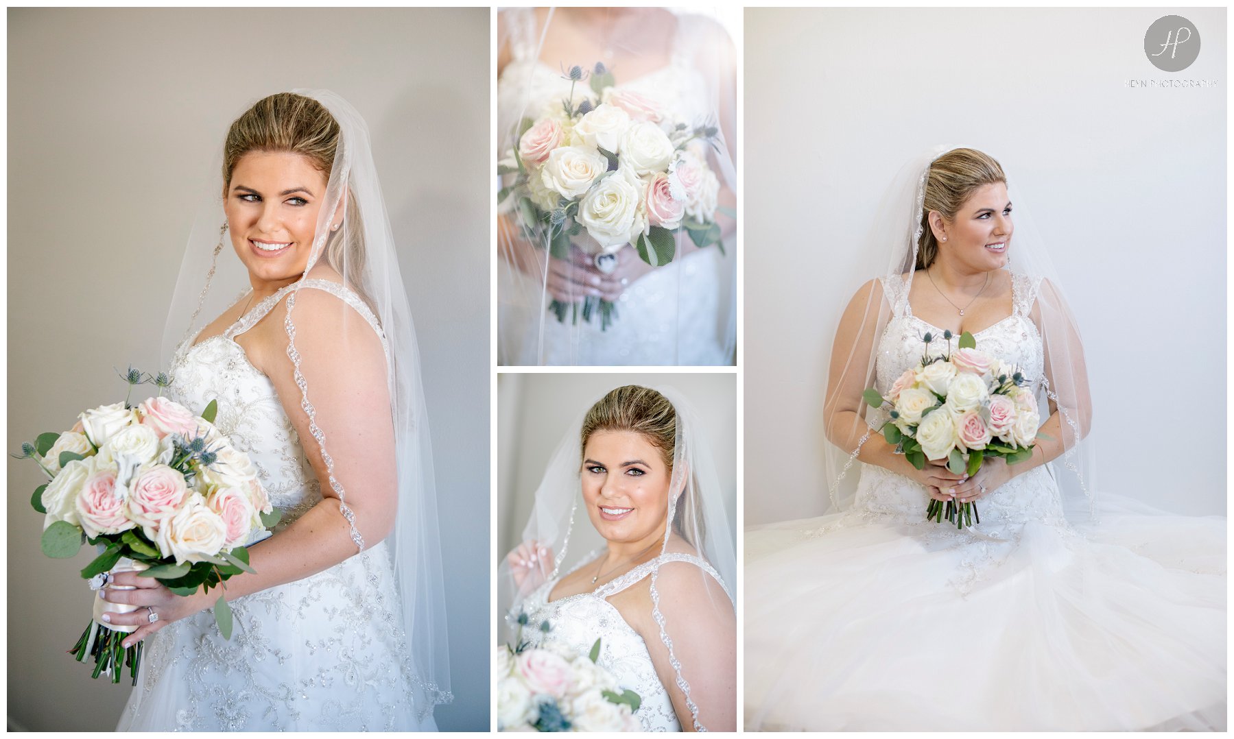 bride getting ready before south gate manor wedding in new jersey