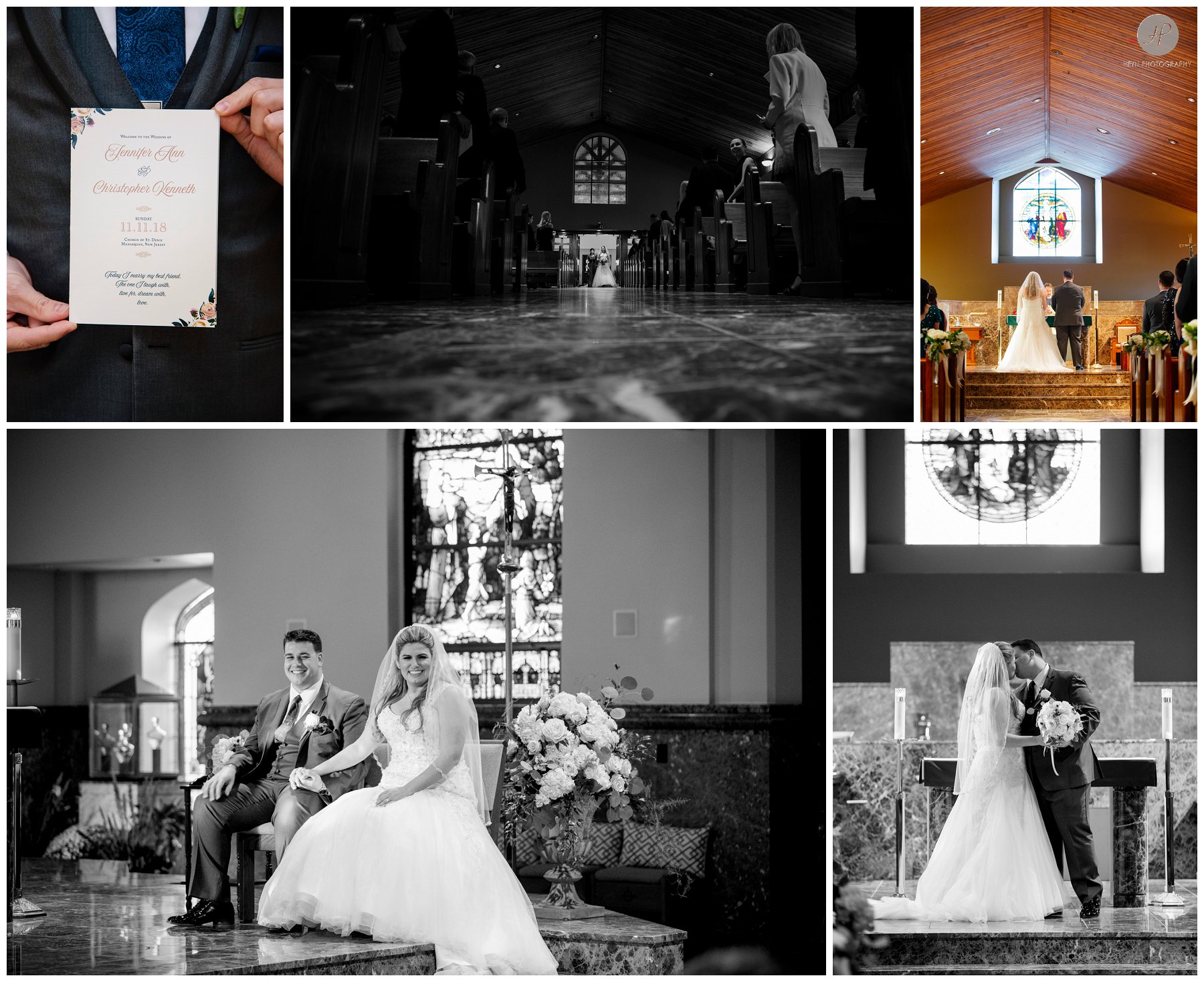 church ceremony before south gate manor wedding in new jersey