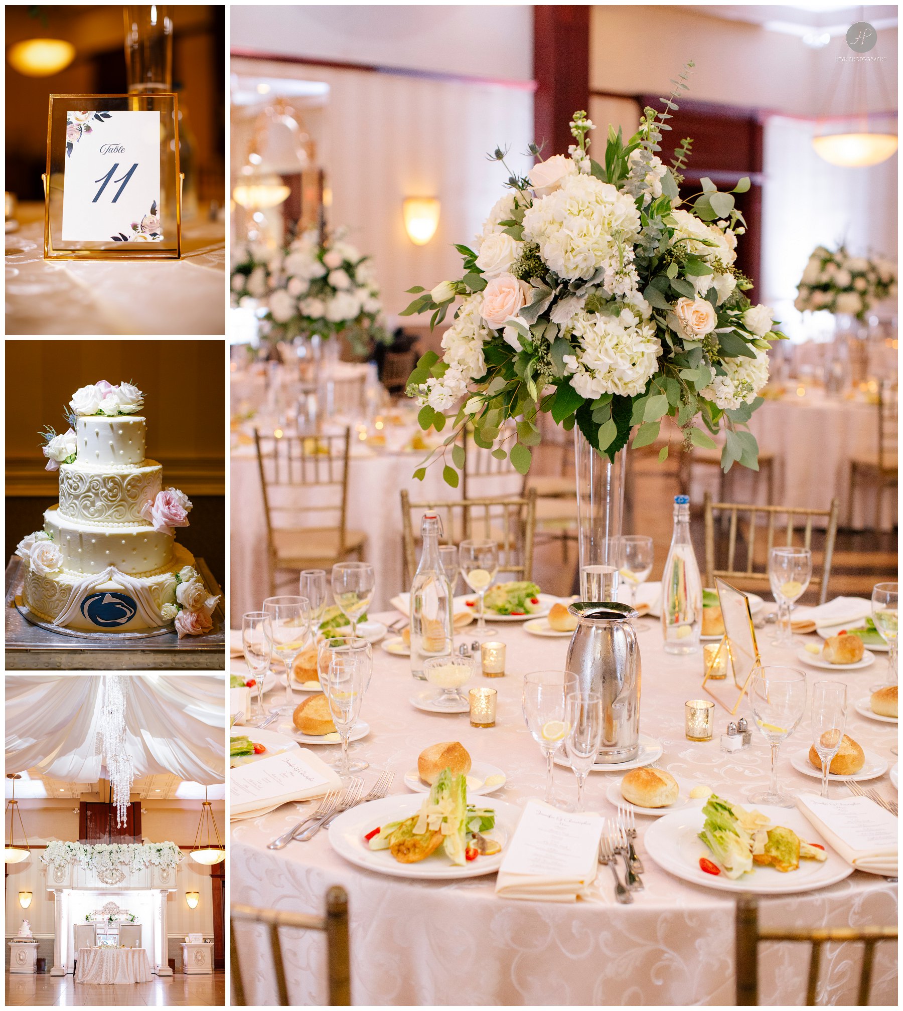 ballroom reception details at south gate manor wedding in new jersey