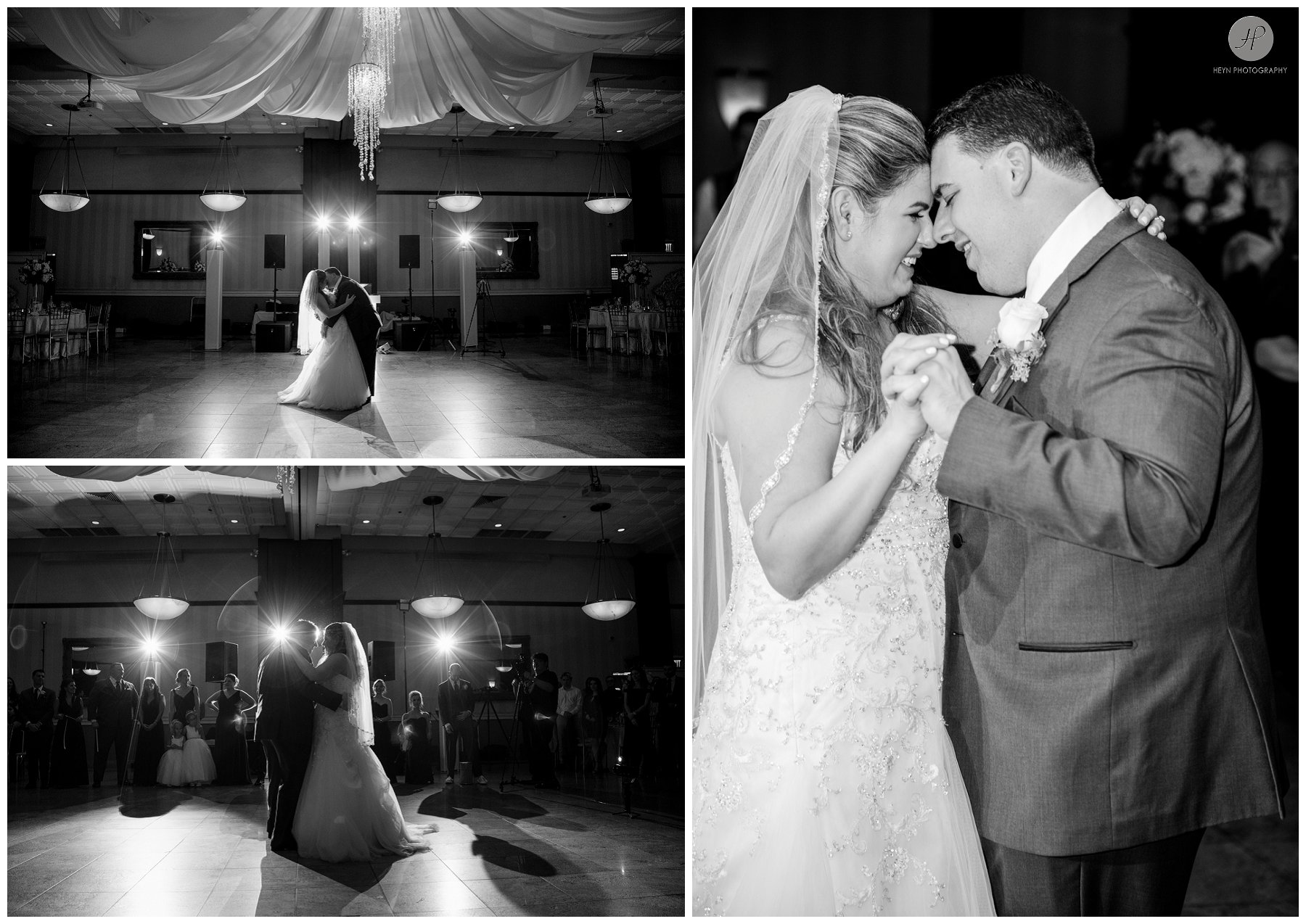 bride and groom first dance at south gate manor wedding in new jersey