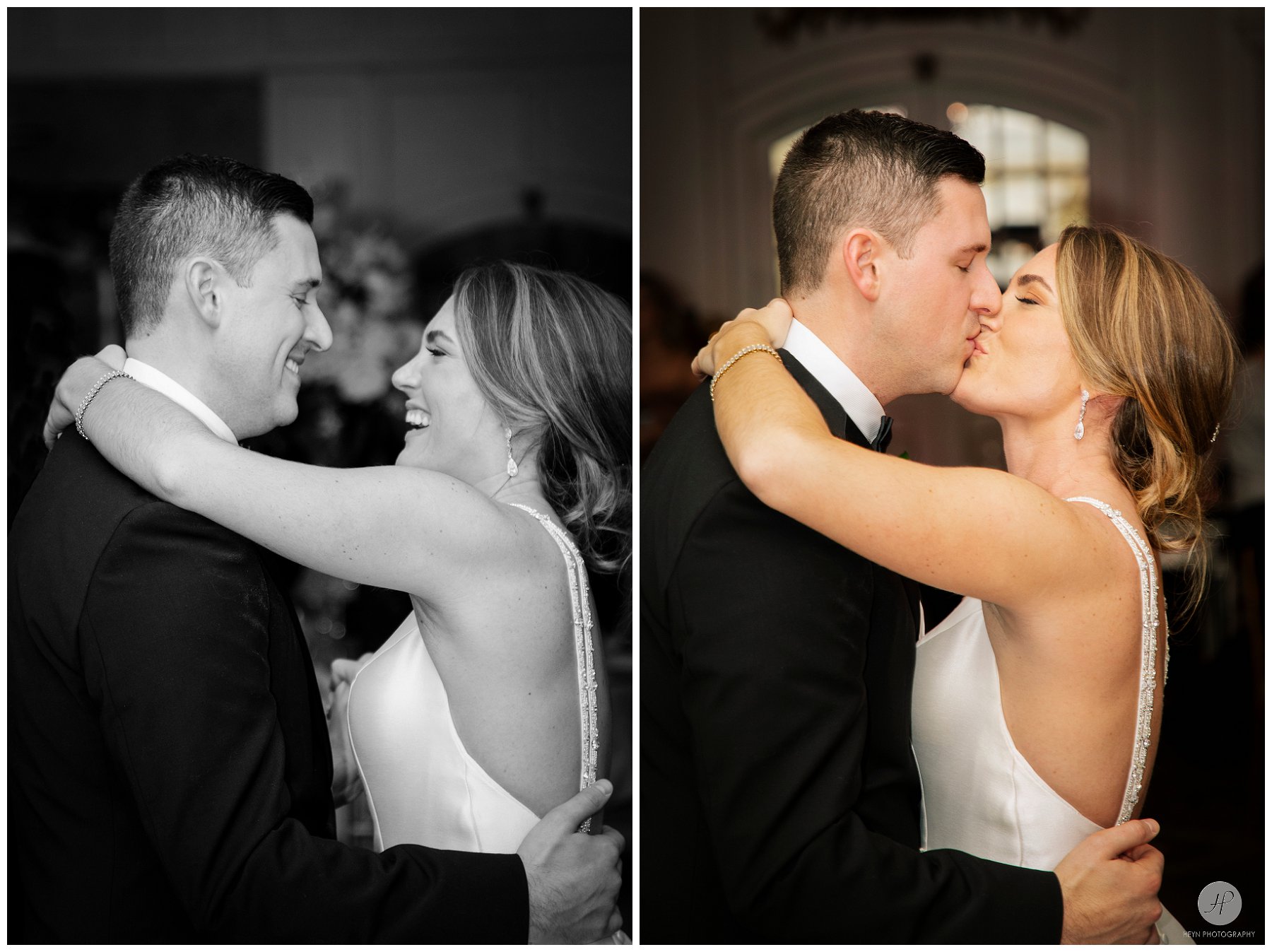 bride and grooms first dance at clarks landing yacht club wedding
