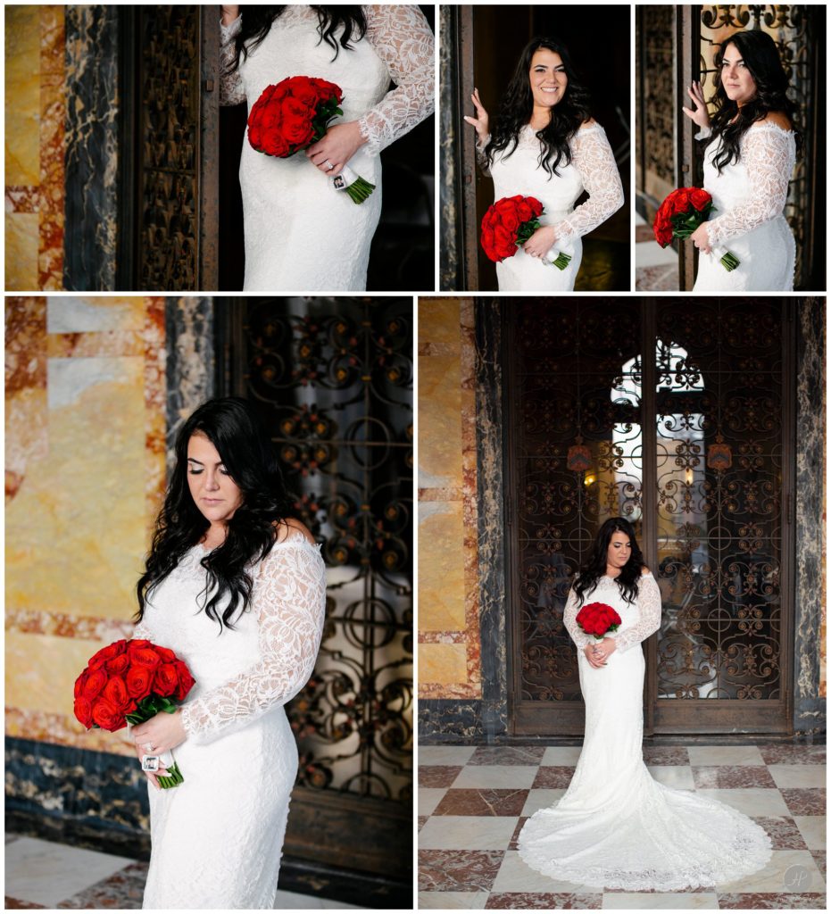 romantic photos of bride in monmouth university