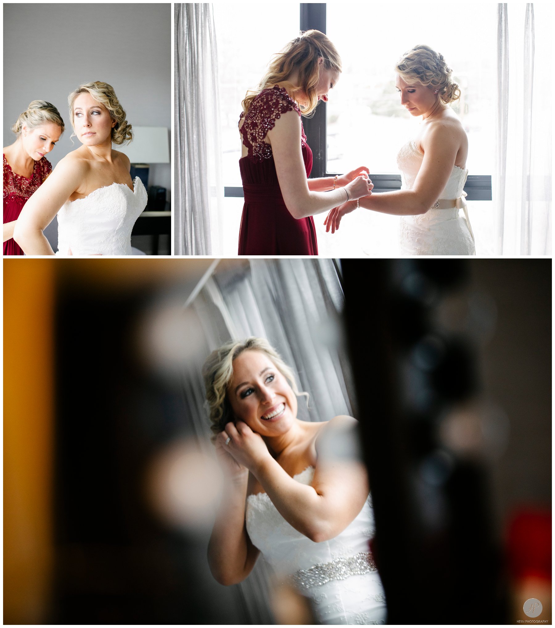 morning photos of bride getting ready for english manor wedding