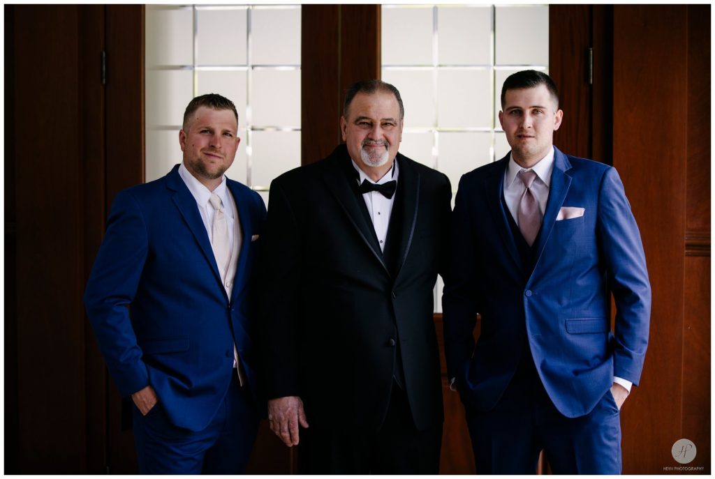groom with father and brother