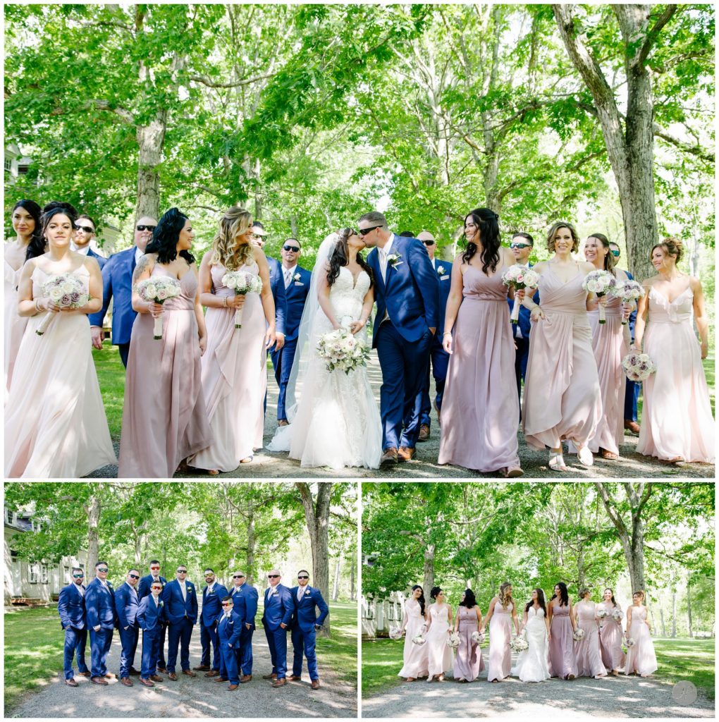 bridal party photos at allaire state park
