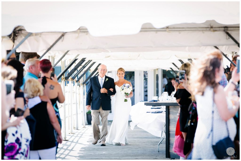 wedding ceremony at belmar fishing club