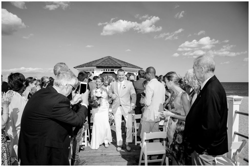 wedding ceremony at belmar fishing club