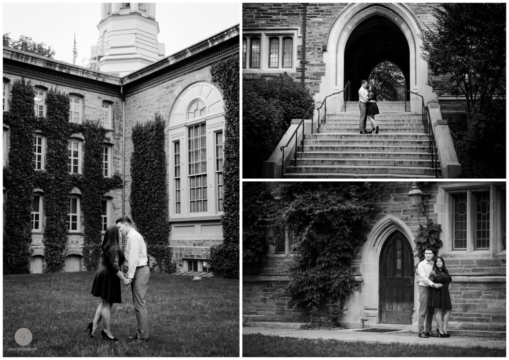 romantic princeton university engagement photos