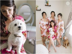 bridesmaids and bride dog fun heyn photography