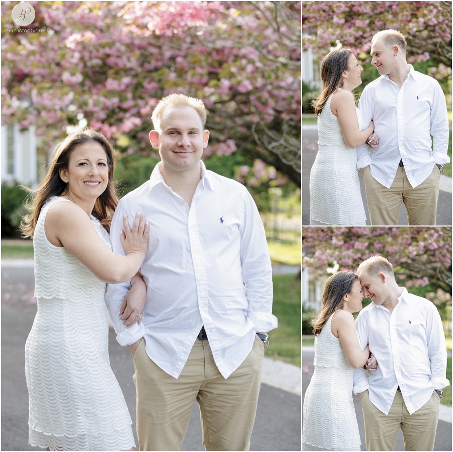 Couple in Spring Lake engagement session