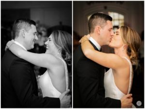 bride and grooms first dance at clarks landing yacht club wedding