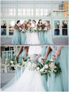 bridal party photos outside convention hall in asbury park nj