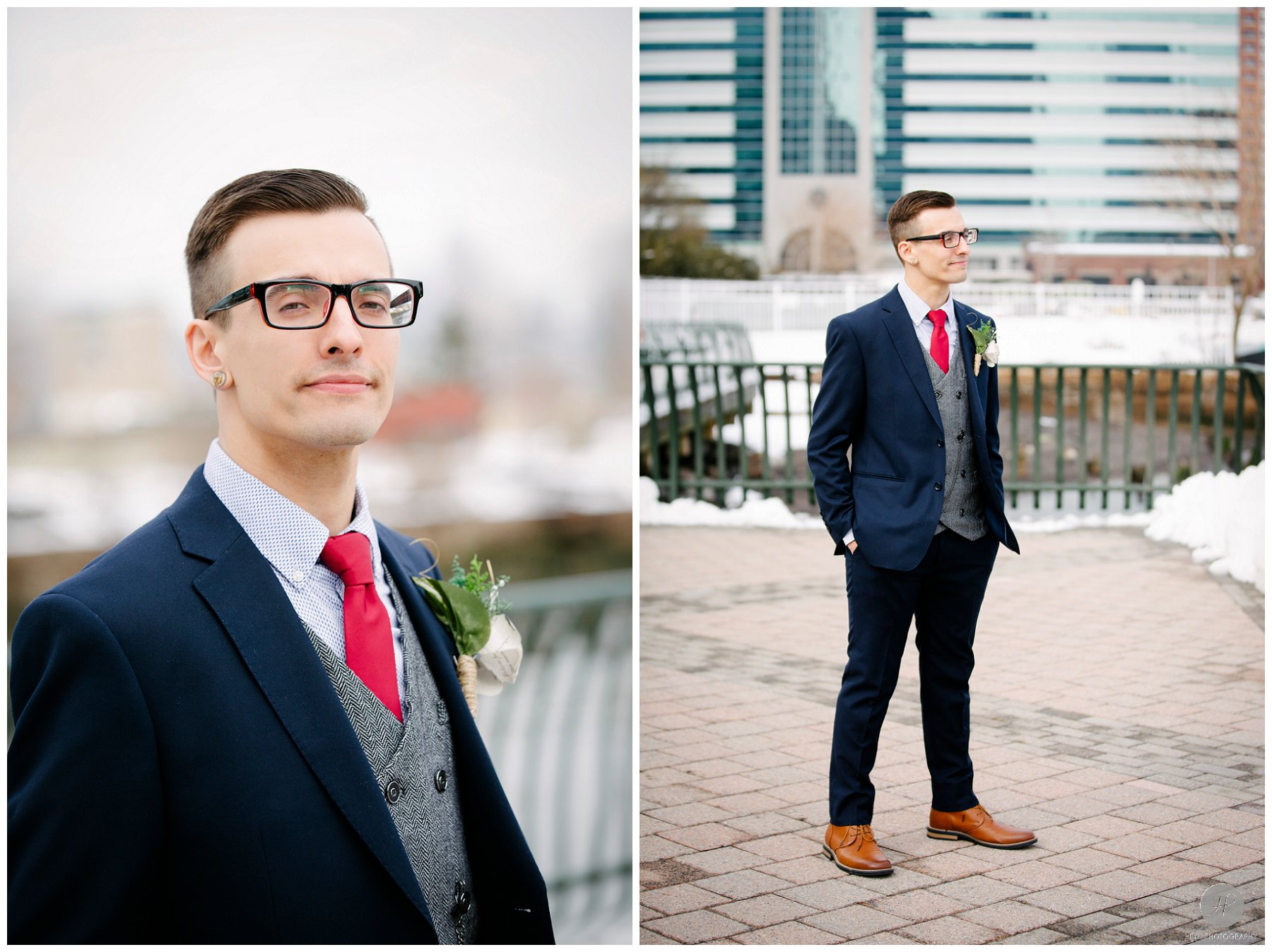 jersey city waterfront groom outdoor photo