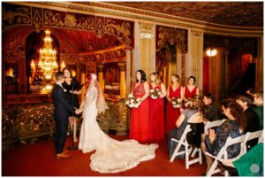 wedding ceremony at landmark loews jersey theatre wedding